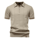 Polo de Medio Zíper - Textura Vertical