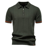 Polo de Medio Zíper - Textura Vertical