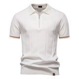 Polo de Medio Zíper - Textura Vertical