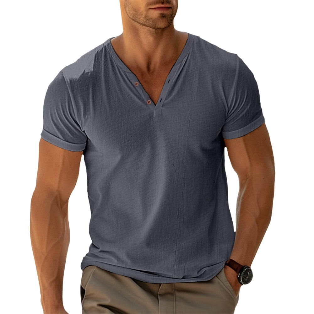 Camisa Henley - Corte Ajustado Movimiento