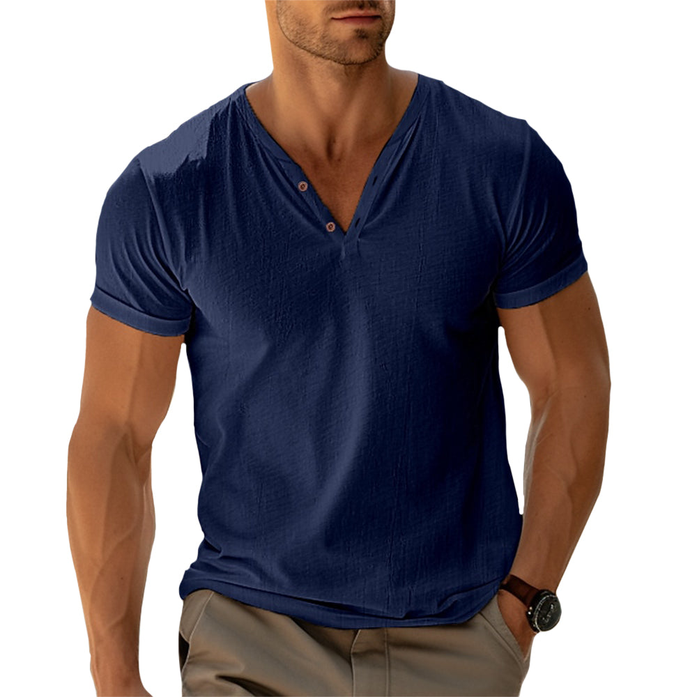Camisa Henley - Corte Ajustado Movimiento
