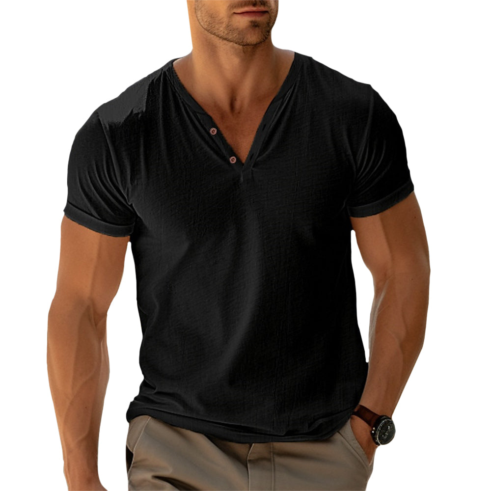 Camisa Henley - Corte Ajustado Movimiento