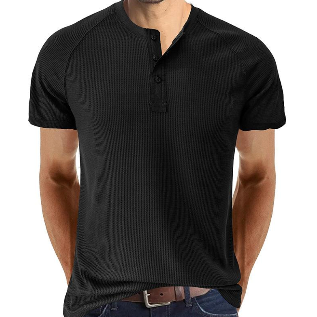 Camisa Henley - Abertura de Botones