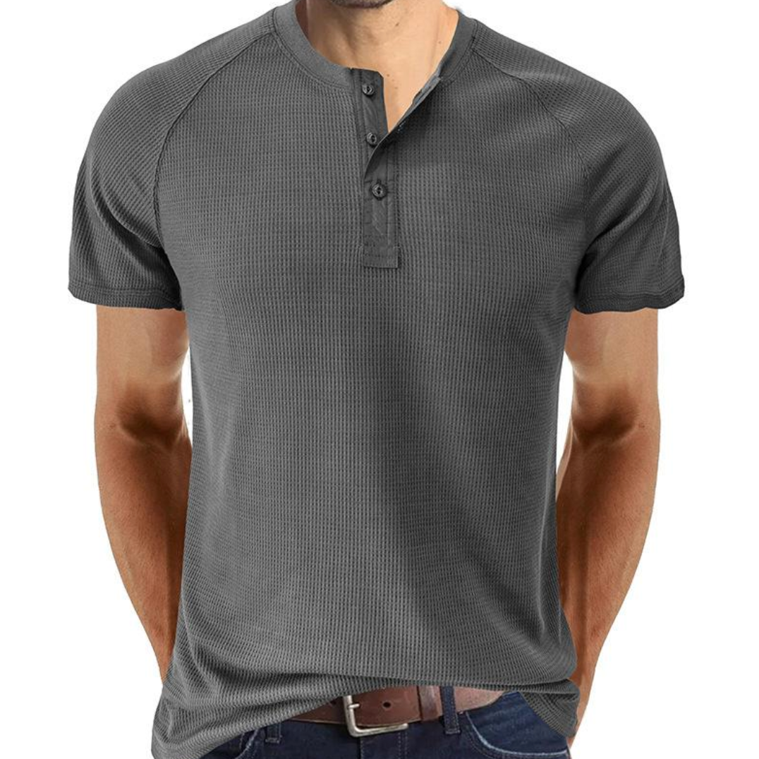 Camisa Henley - Abertura de Botones
