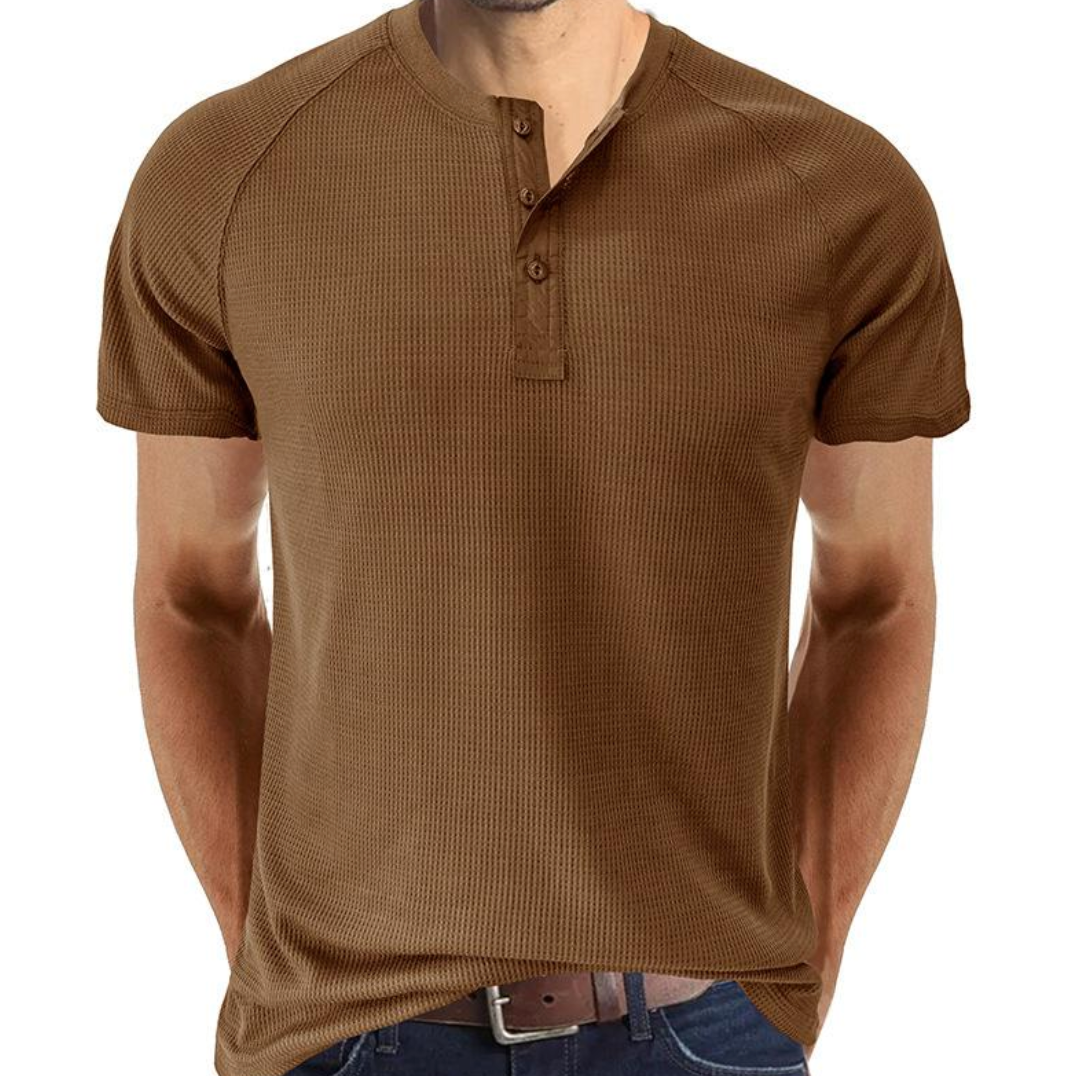 Camisa Henley - Abertura de Botones