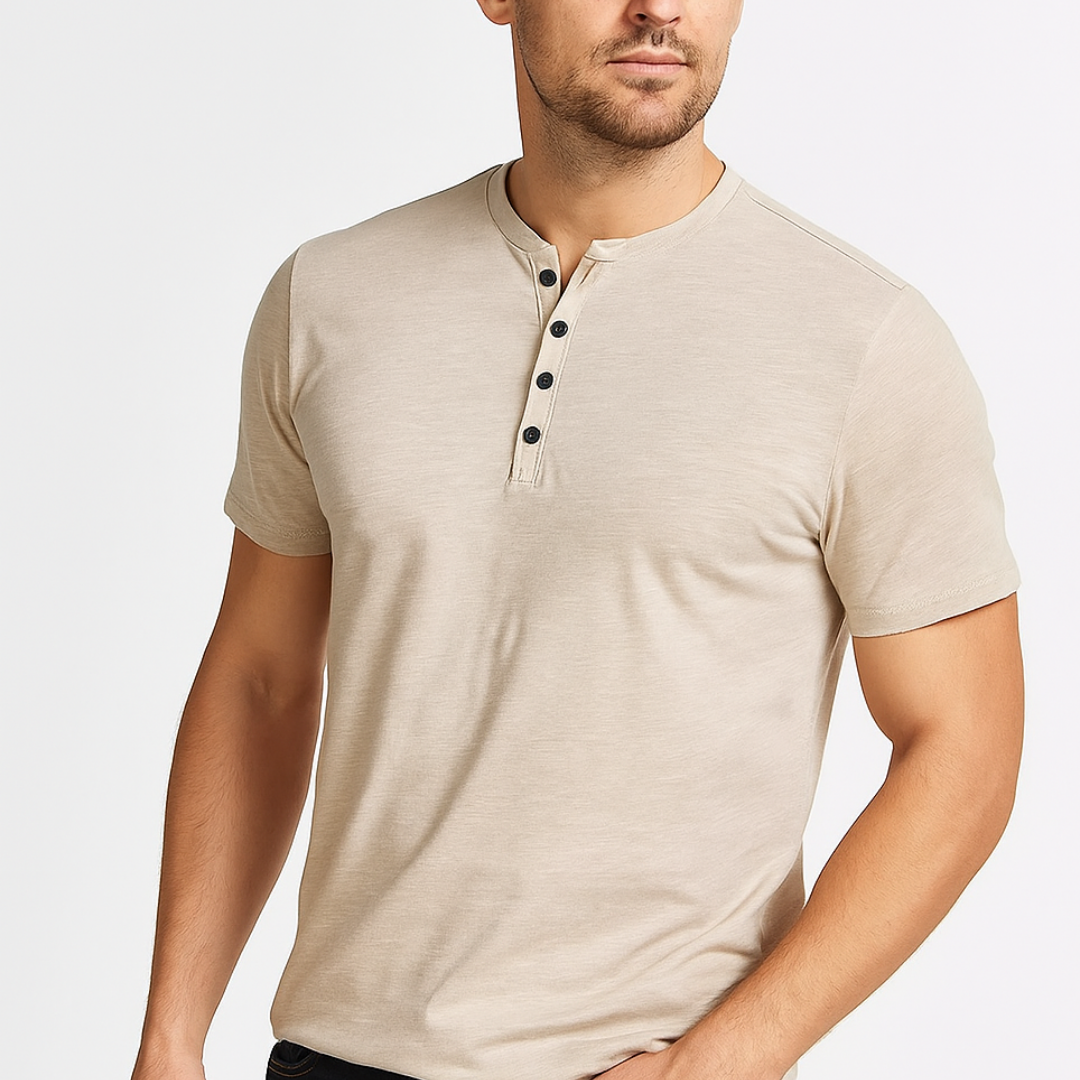 Camisa Henley - Cuello con Botones