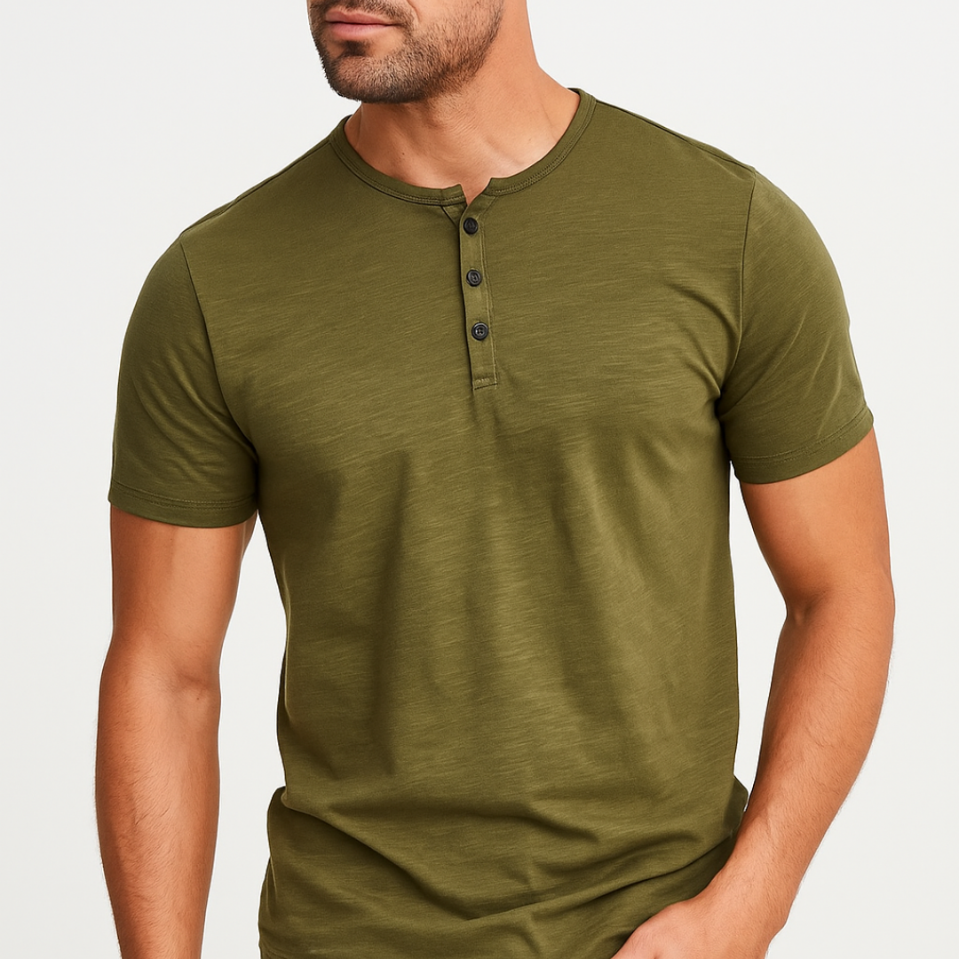 Camisa Henley - Cuello con Botones