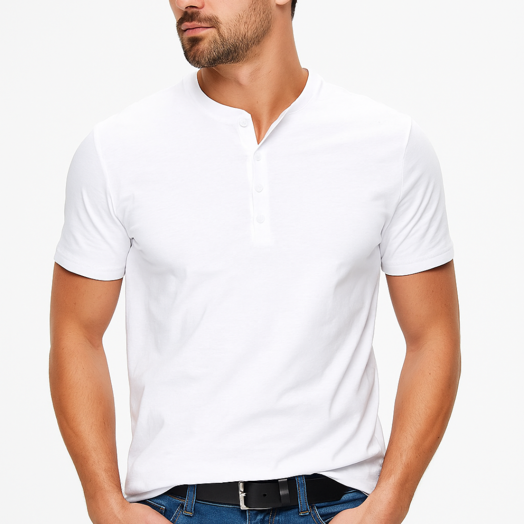 Camisa Henley - Cuello con Botones