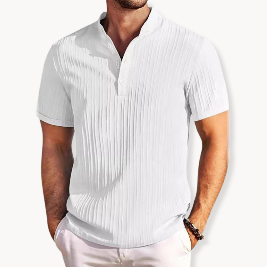 Camisa Henley - Placket Corto Botones