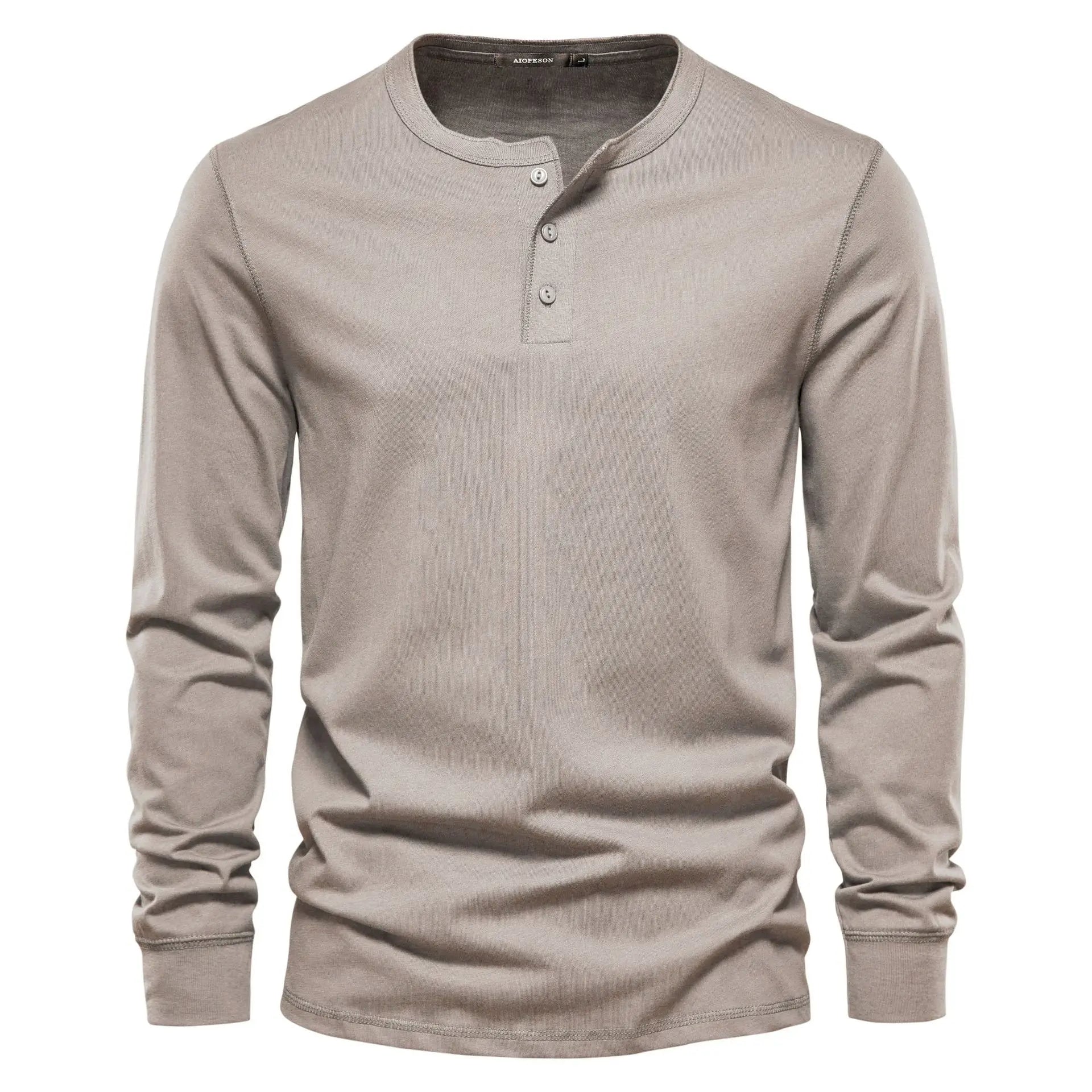 Camisa Henley - Mezcla Suave Transpirable