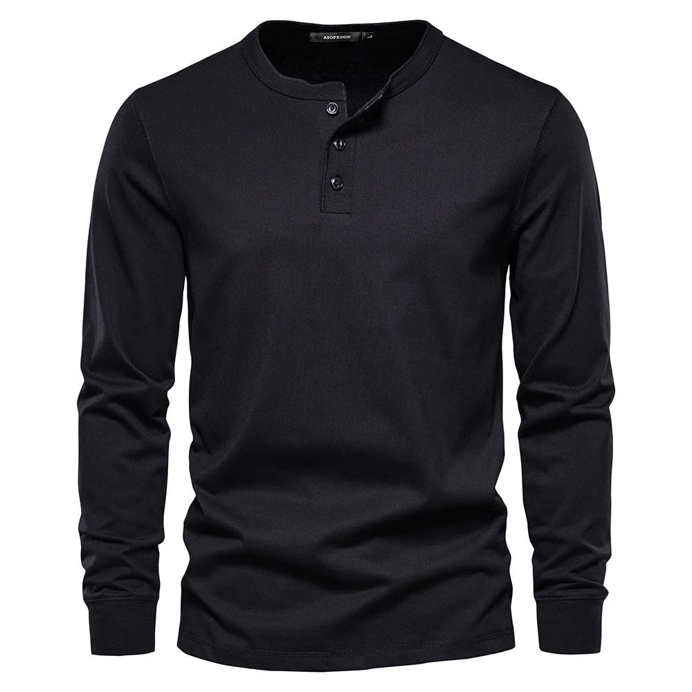 Camisa Henley - Mezcla Suave Transpirable