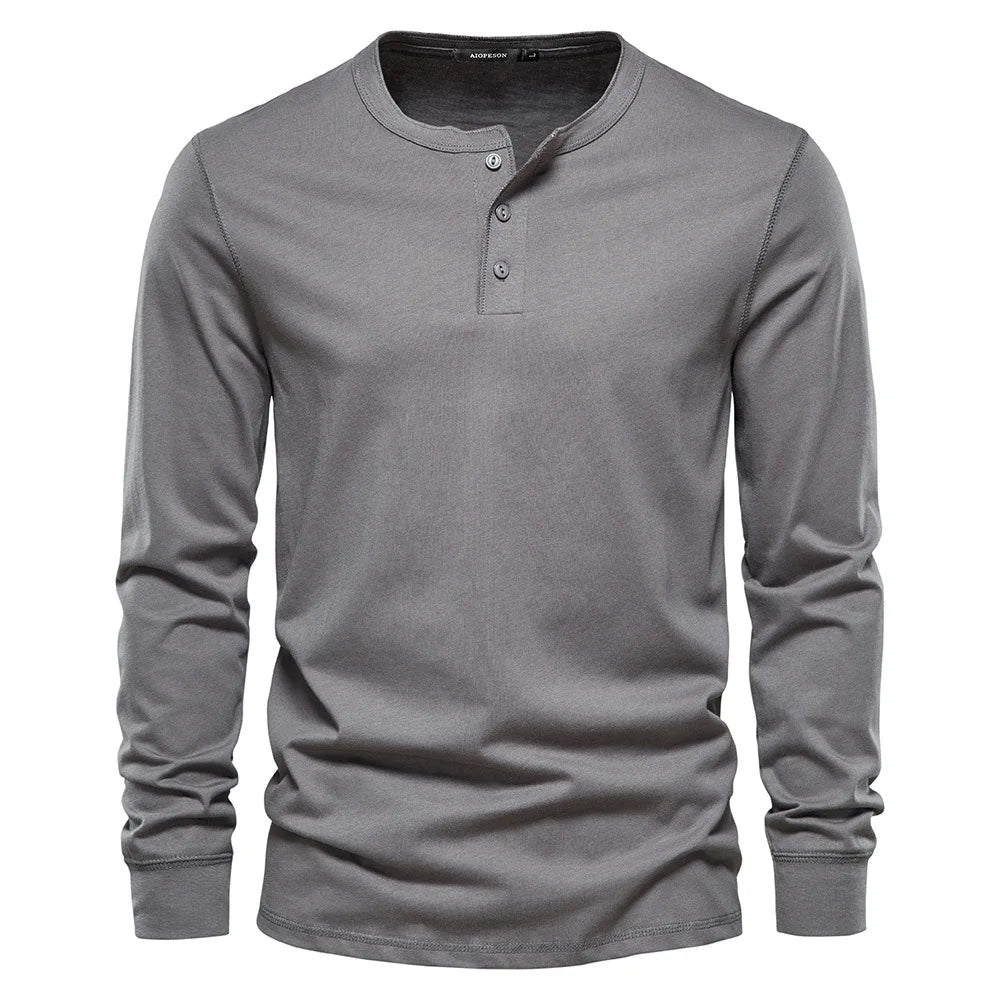 Camisa Henley - Mezcla Suave Transpirable