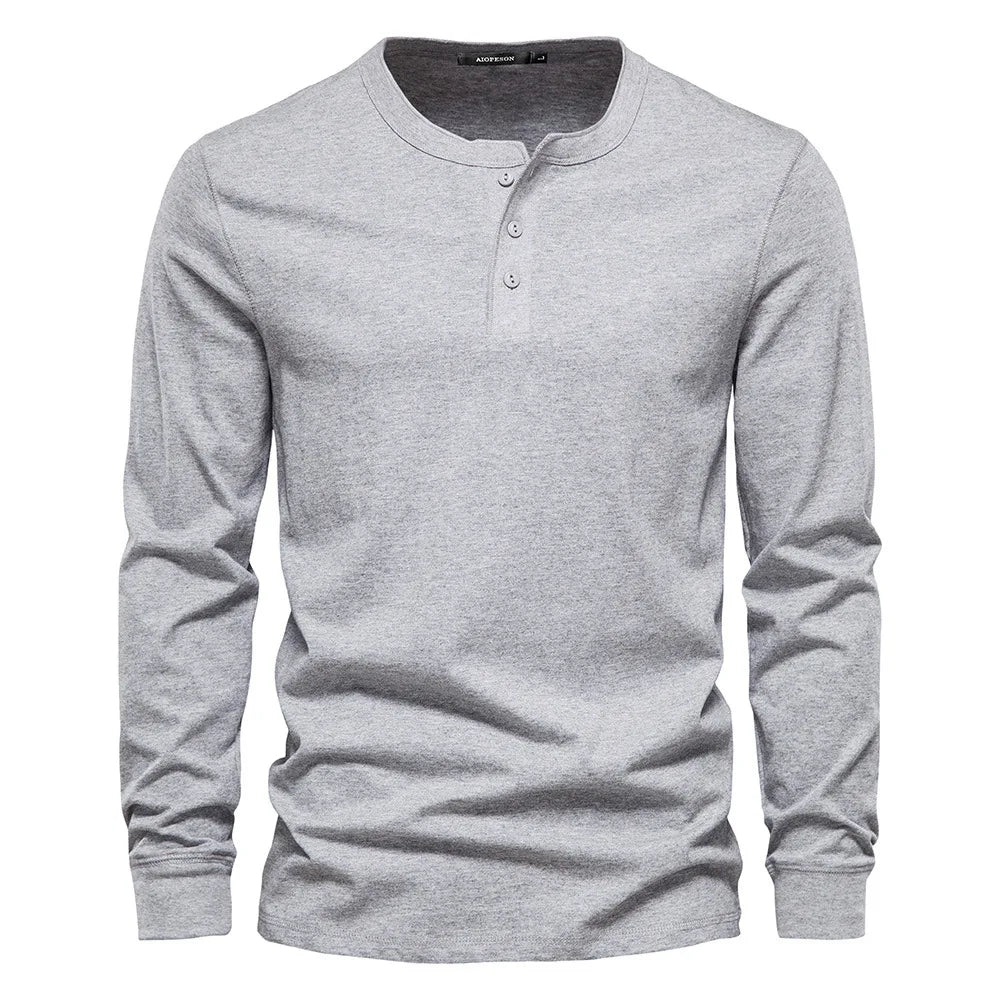Camisa Henley - Mezcla Suave Transpirable