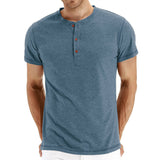 Camiseta Henley - Tejido Suave Cuello