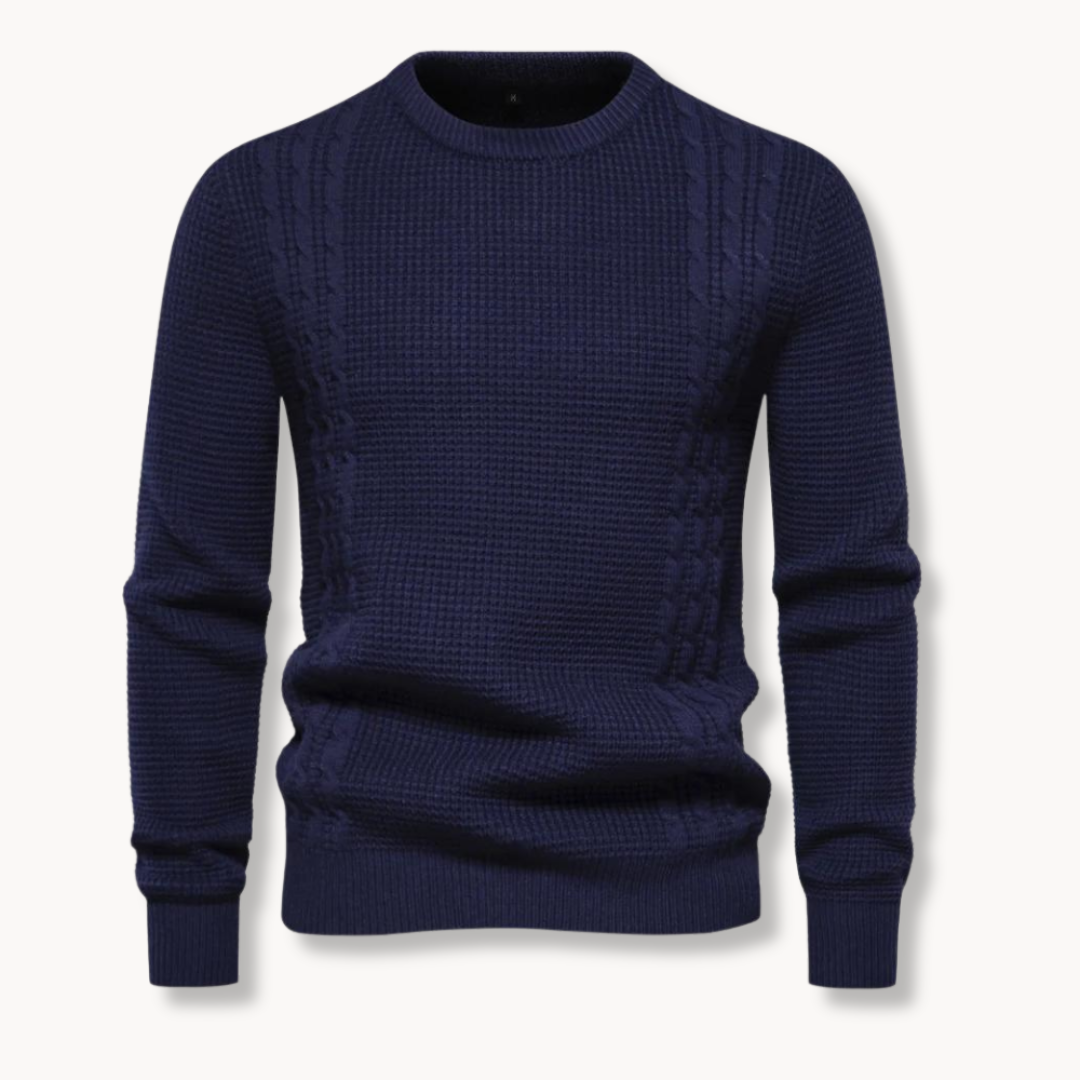 João - Suéter Tricô Patchwork