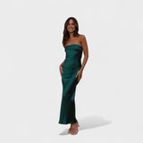 Carmen - Vestido de satén sin mangas