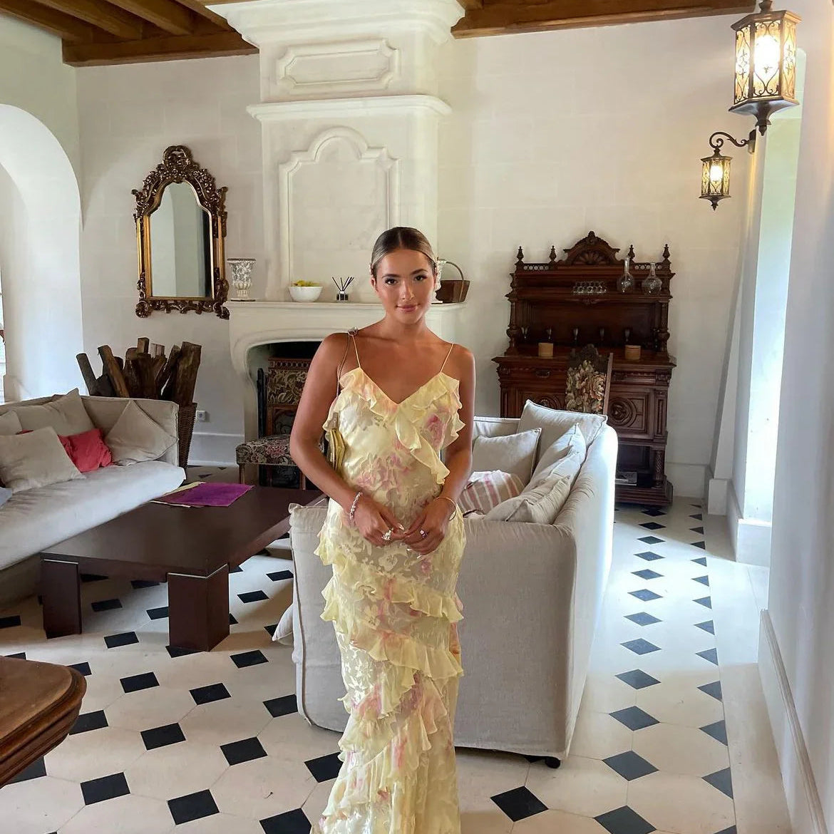 Julieta - Vestido Largo con Volantes