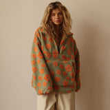 Daisy - Sudadera de Forro Polar Floral