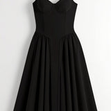 Odete - Vestido midi con corsé estructurado