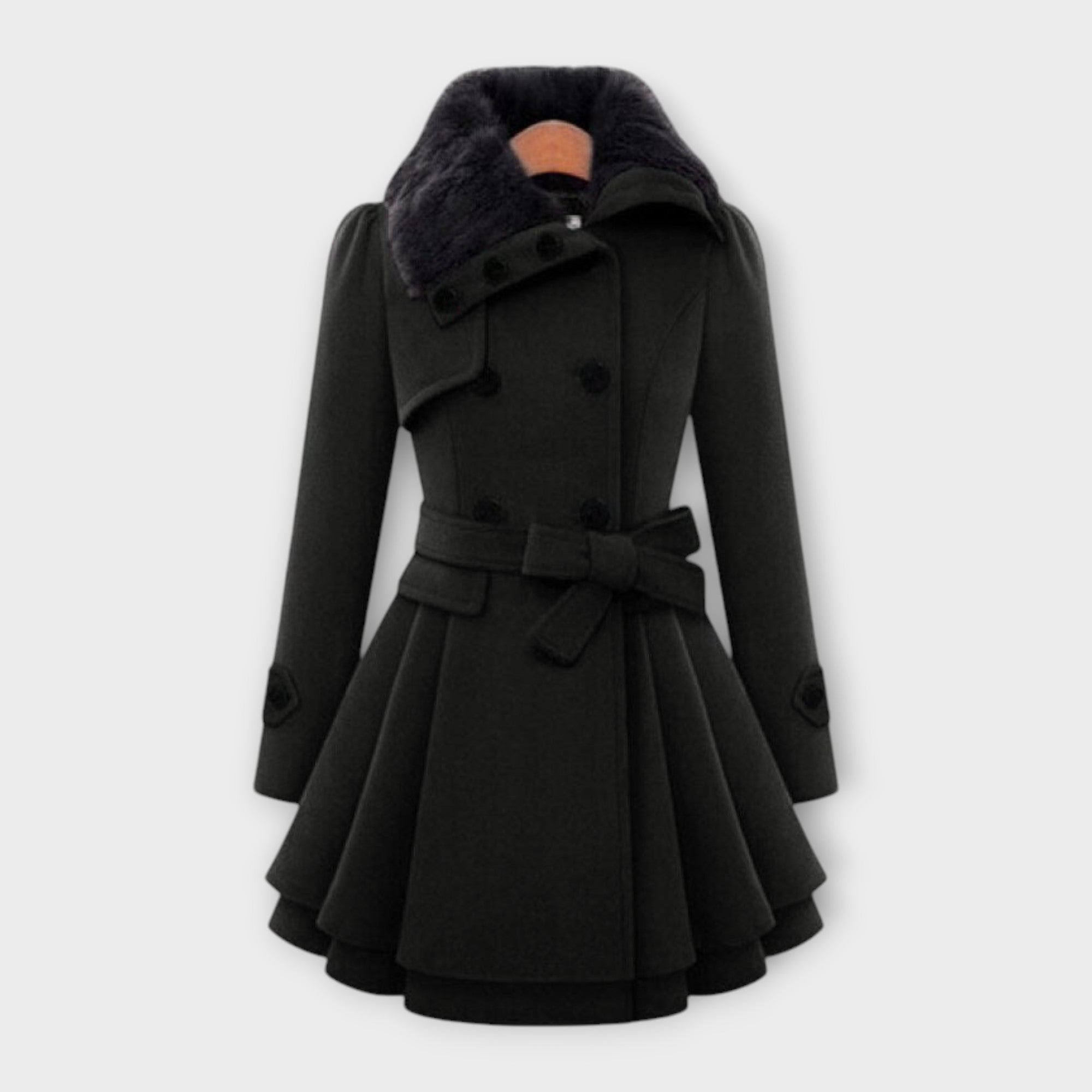 Ema - Abrigo Elegante con Piel