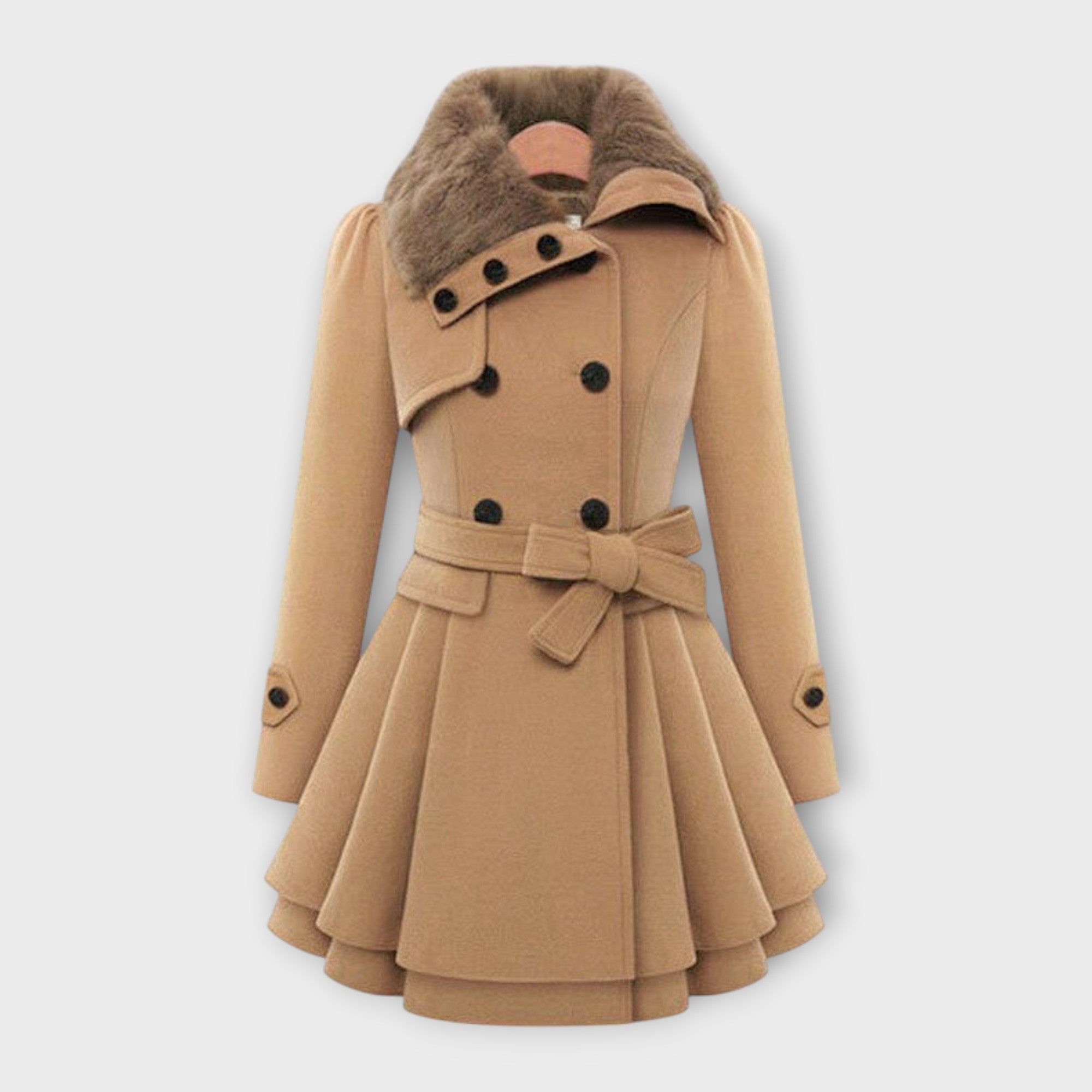 Ema - Abrigo Elegante con Piel