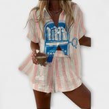 Ana - Conjunto De Verano Estampado Sardina