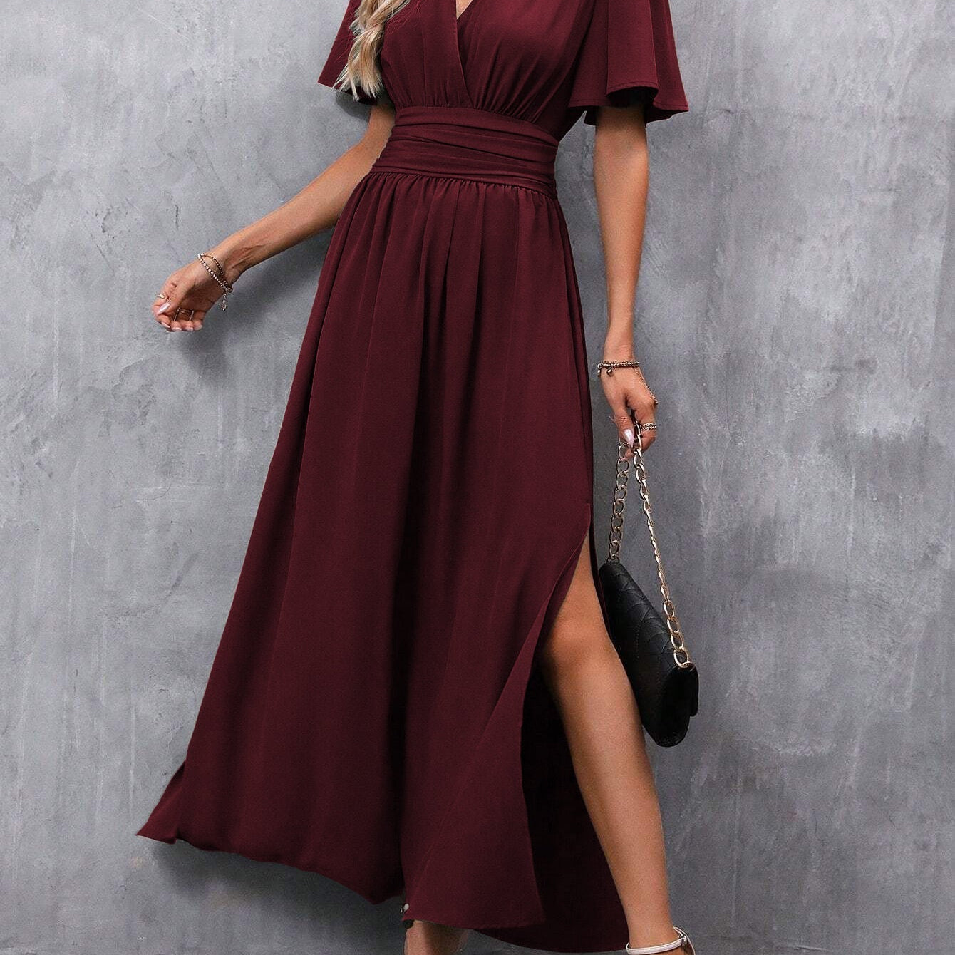 Eterna - Vestido Maxi Elegante Negro