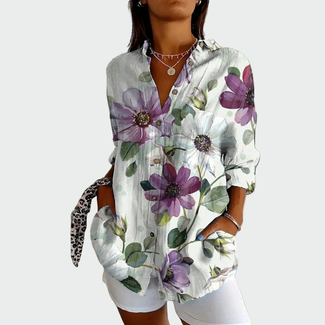 Camisa estilosa con estampado floral