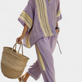 Lorena - Conjunto Boho de Lino y Bambú