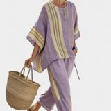 Lorena - Conjunto Boho de Lino y Bambú