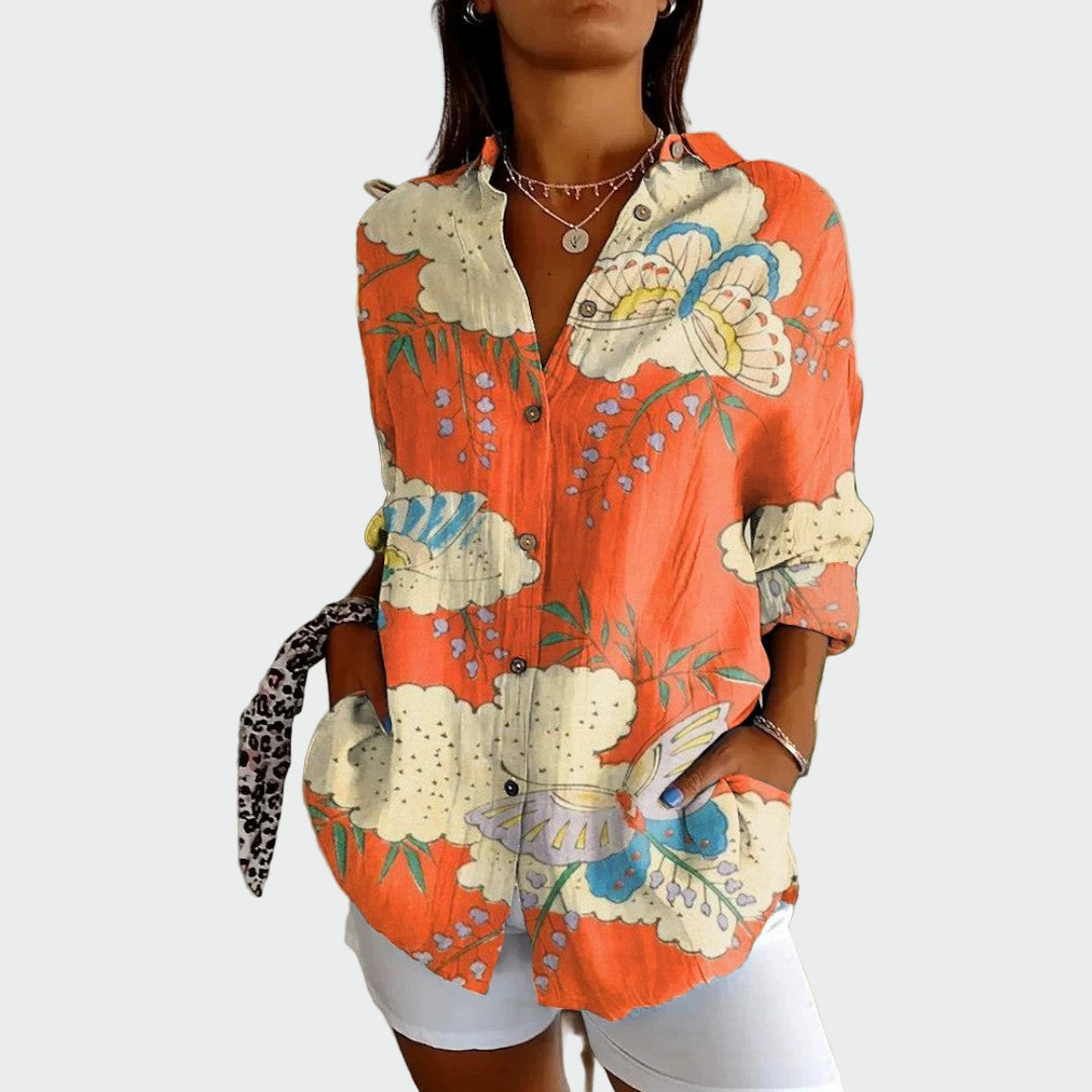 Camisa estilosa con estampado floral