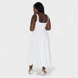 Maribel - Vestido Midi de escote cuadrado