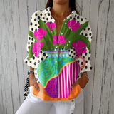 Odete - Blusa Estampado Jarrón Floral