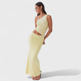 Serenela - Vestido maxi asimétrico
