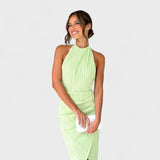 Camila - Vestido largo con pliegues