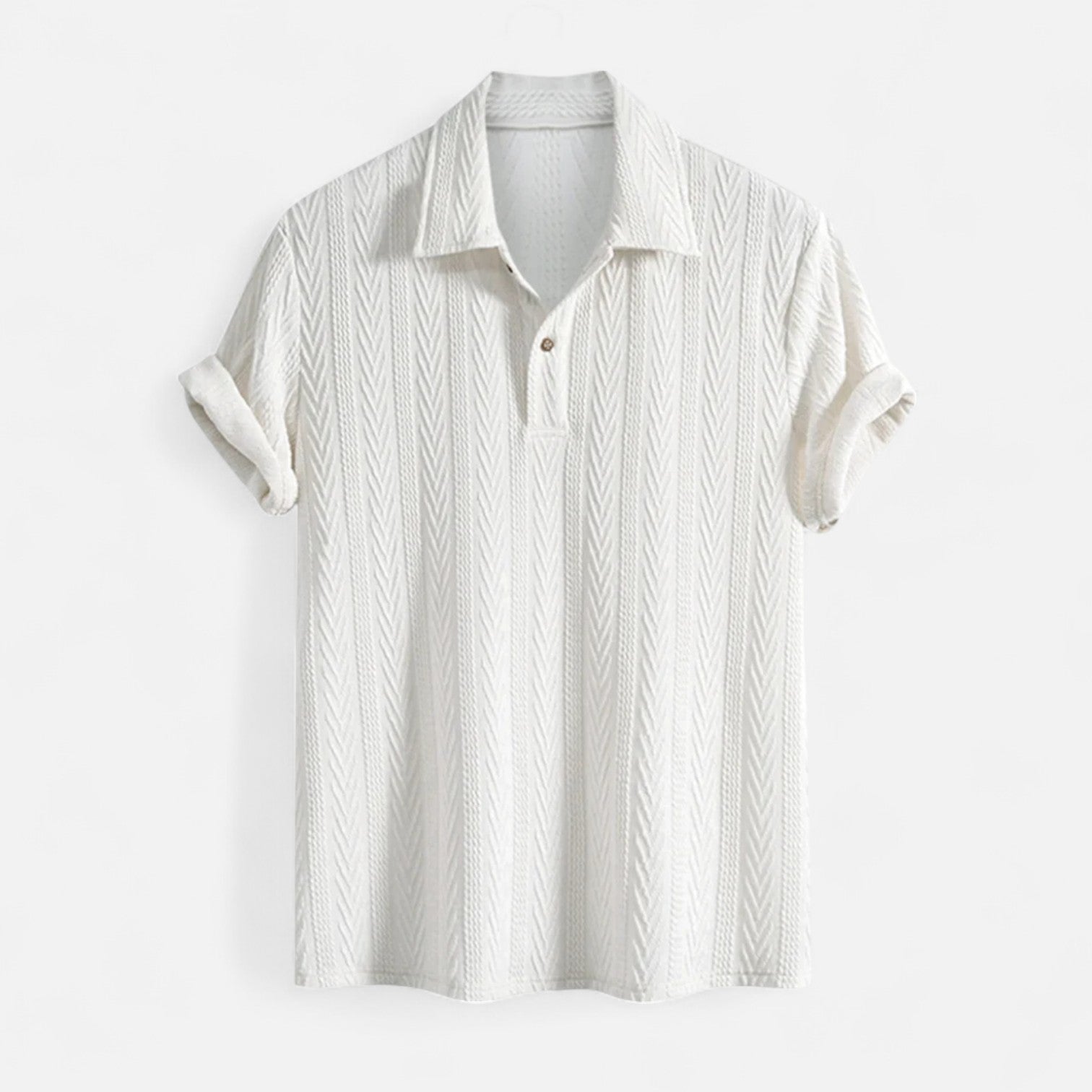 Camisa Polo - Cuello de Malha Jacquard