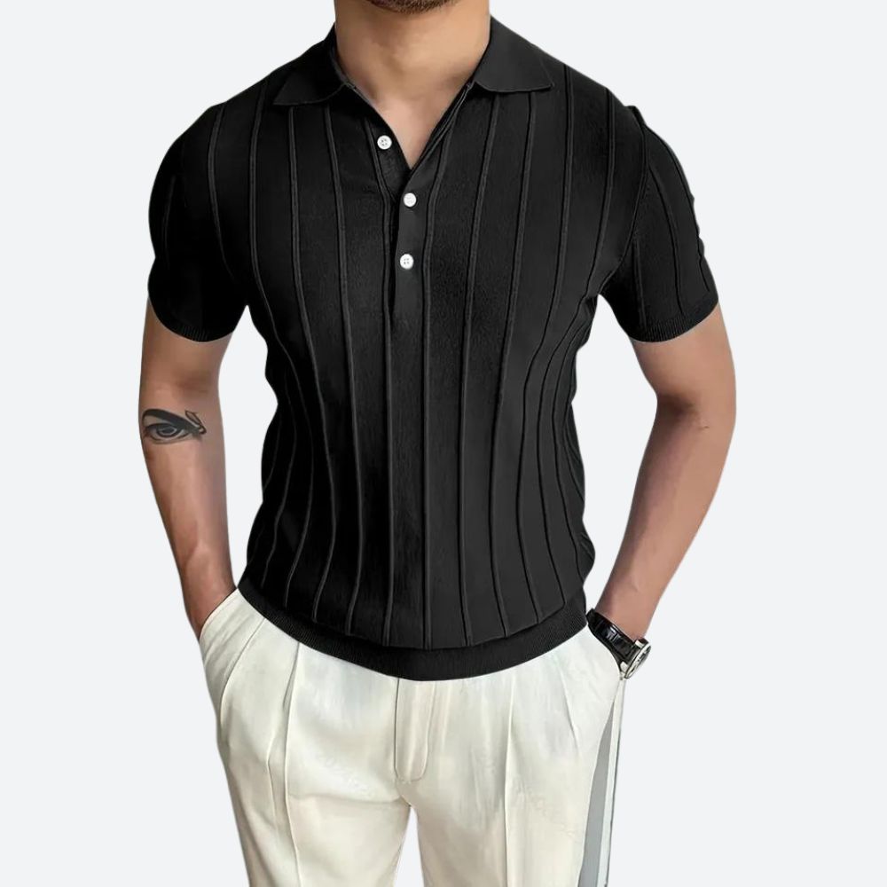 Camisa Polo - Mezcla Elástica Escote en V