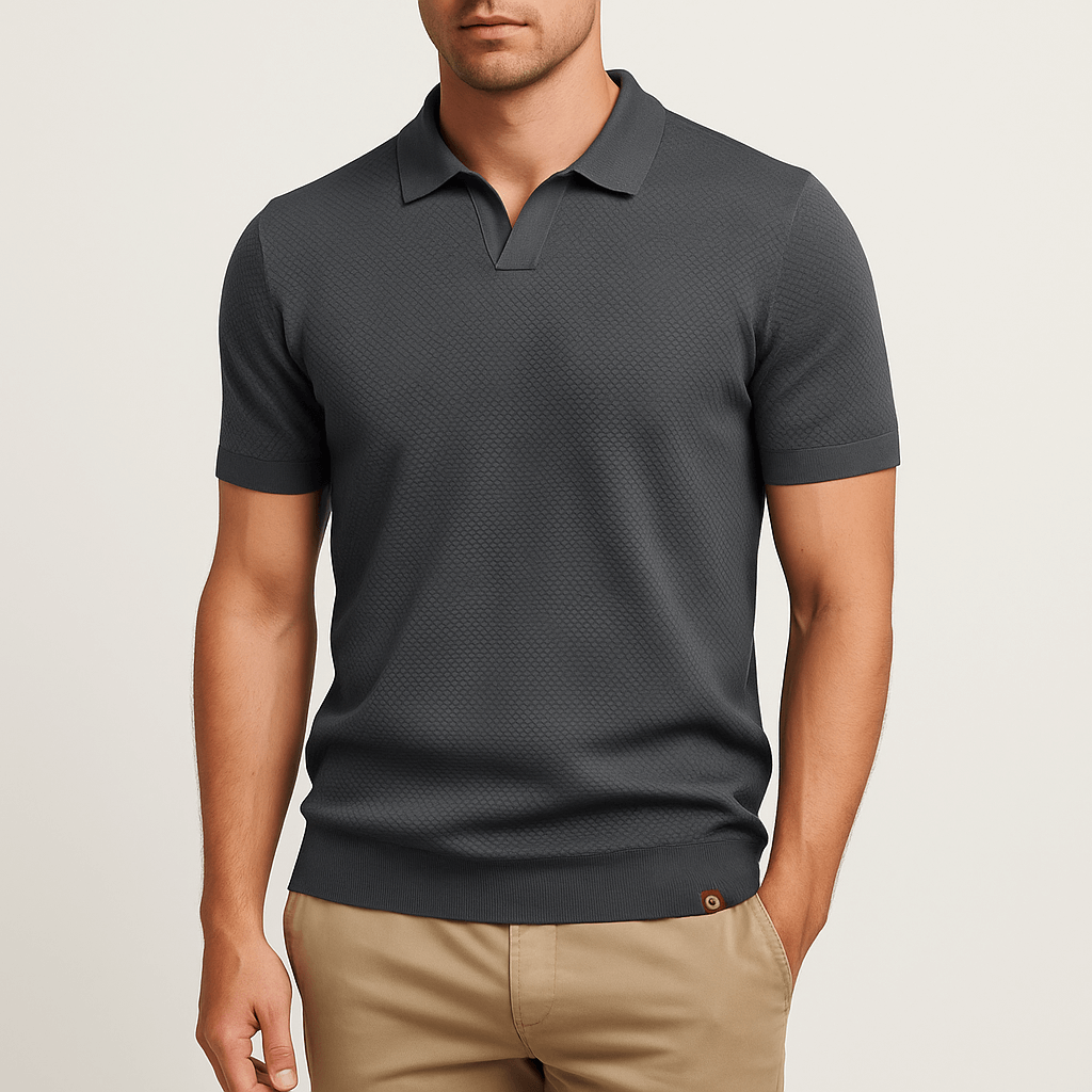 Camisa Polo de Poliéster - Texturada