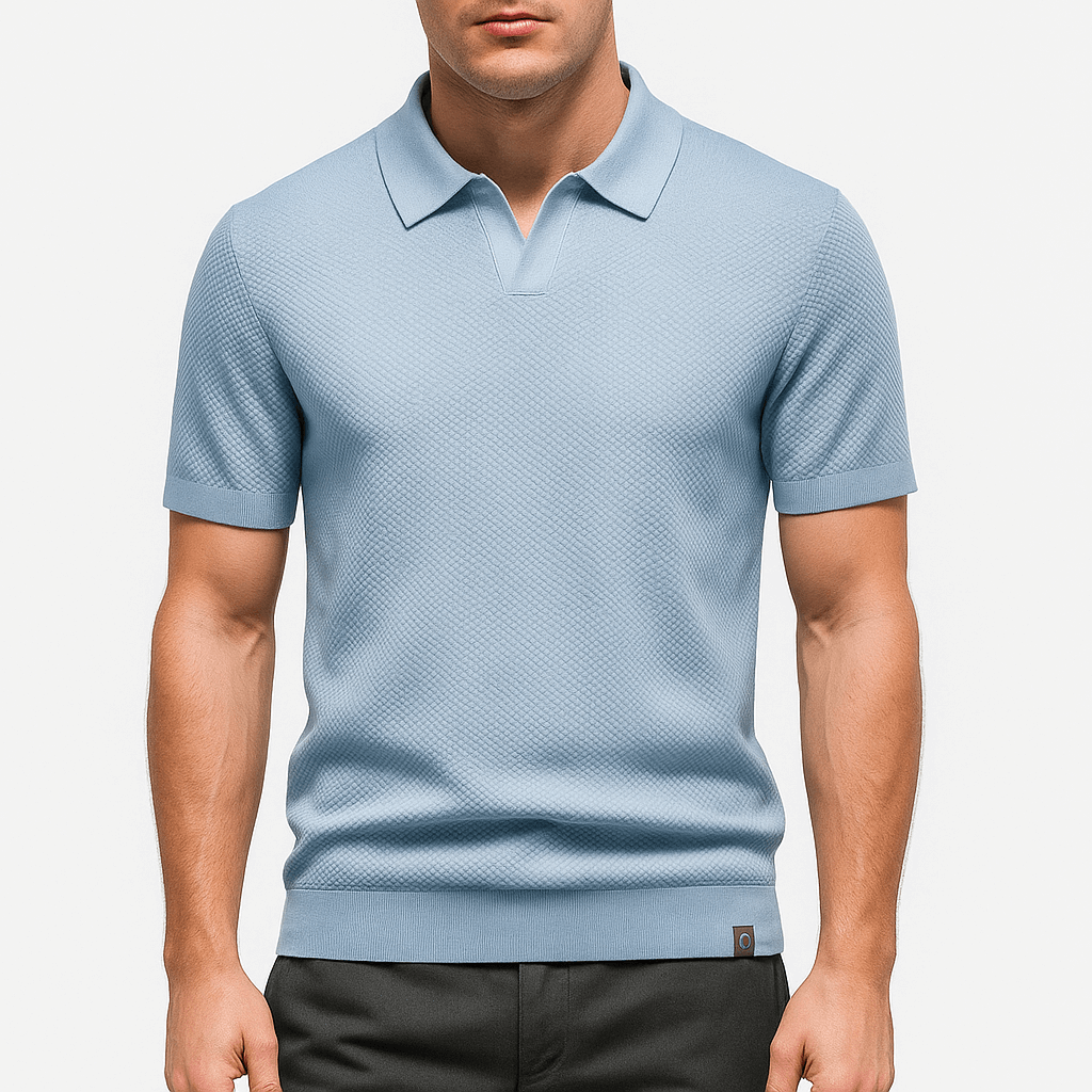 Camisa Polo de Poliéster - Texturada