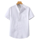 Camisa de Mezcla de Poliéster - Cuello Alto