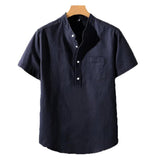 Camisa de Mezcla de Poliéster - Cuello Alto