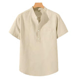 Camisa de Mezcla de Poliéster - Cuello Alto