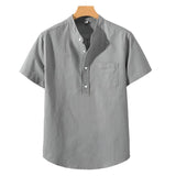 Camisa de Mezcla de Poliéster - Cuello Alto
