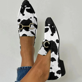 Diana - Mocasín con Detalle de Hebilla Impresa