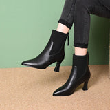 Clara - Botas con plataforma de Cuero