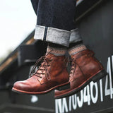 Caio - Botas Retro con Punta Redonda