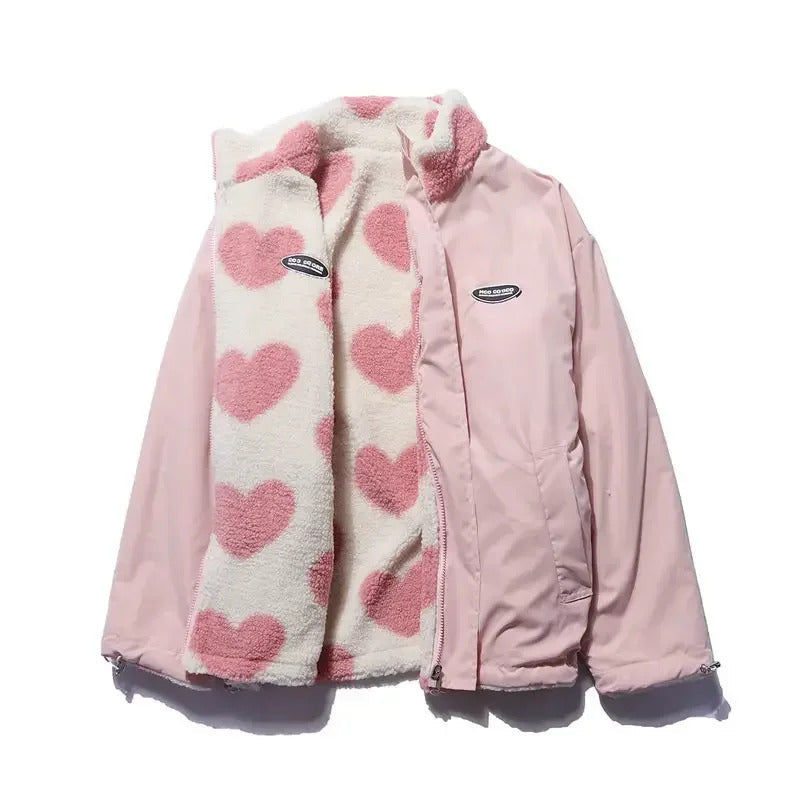 Cecília - Abrigo reversible de corazones