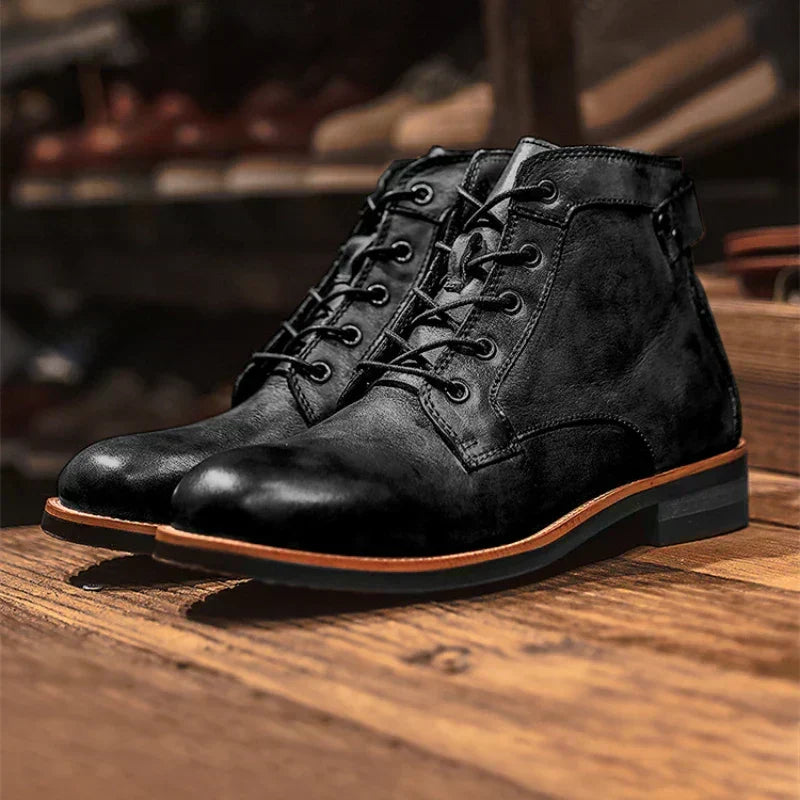 Caio - Botas Retro con Punta Redonda