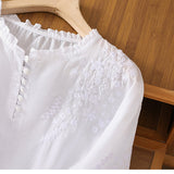 Cassiana - Blusa de Algodón y Lino