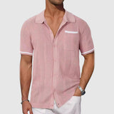 Camisa - Cuello Camp Contrastante